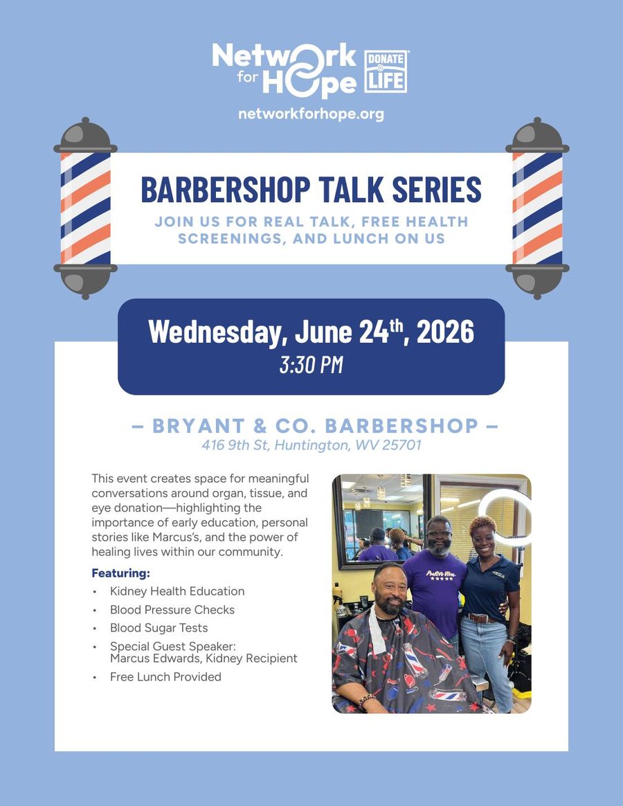 Barbershop Talk Series flyer for Bryant and Co. Barbershop in Huntington, West Virginia